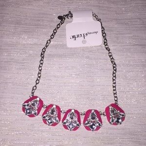 Charming Charlie pink statement necklace